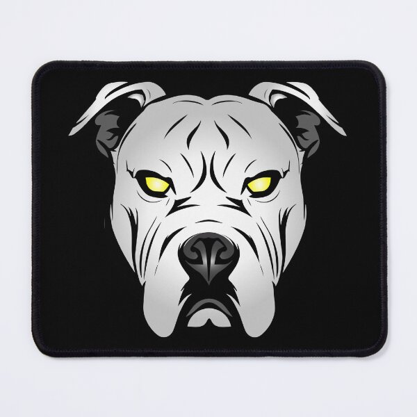 Item preview, White Pitbull Head - Fierce Canine Spirit designed and sold by criptart.