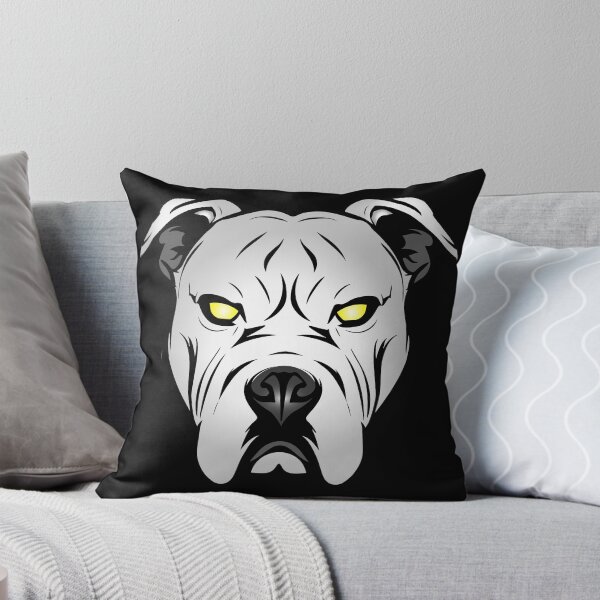 Item preview, White Pitbull Head - Fierce Canine Spirit designed and sold by criptart.