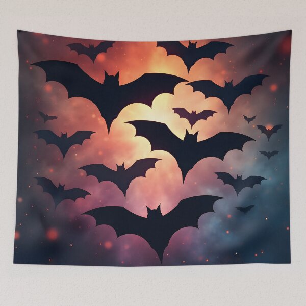 Item preview, Bauhaus Bats Celestial Dark Nebula designed and sold by WhimsicalThredz.