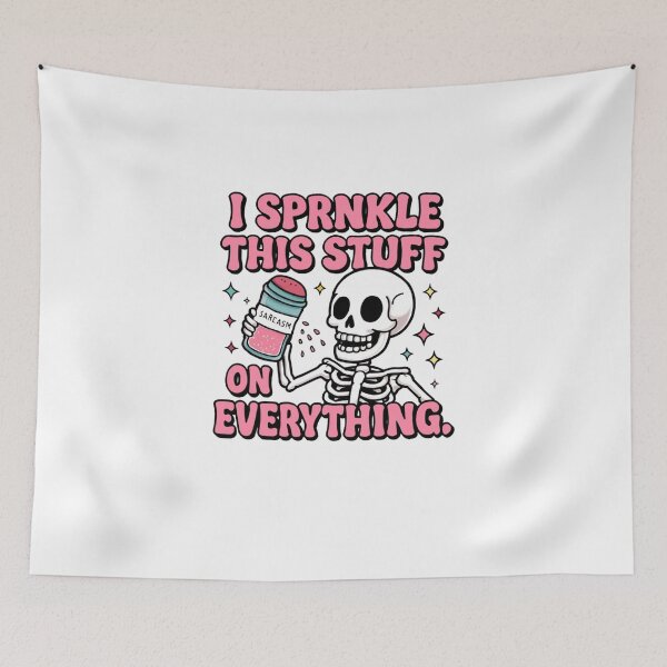 Item preview, Playful Skeleton Sprinkles Sarcasm Cartoon designed and sold by RuweisVibes.