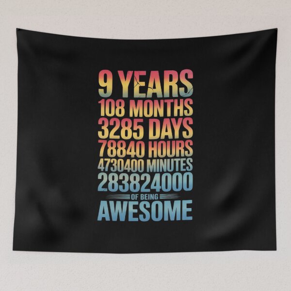 Item preview, Awesome 9th Birthday Present 9-YO Kid Boys Girls 9 Years Old designed and sold by KonstanKoraner.
