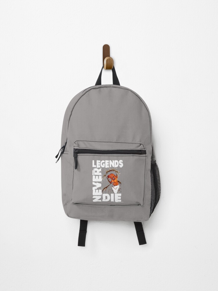 Thumbnail 1 of 3, Backpack, LEGENDS-NEVER-DIE-RAPPER-REST-IN-PEACE designed and sold by MargaretTAdair.