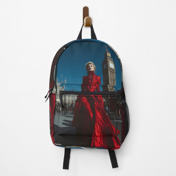 Item preview, Lady in red in London - glamorous fashion portrait designed and sold by KsaveraArt.