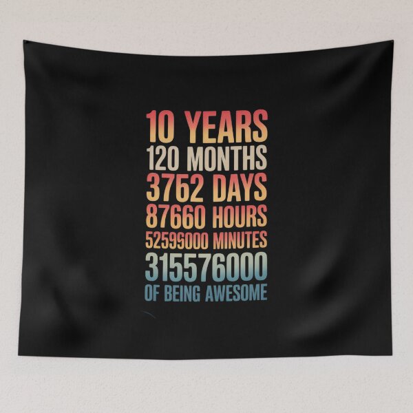 Item preview, Awesome 10 Years Old Kids 10th Birthday Boy 120 Months  designed and sold by KonstanKoraner.