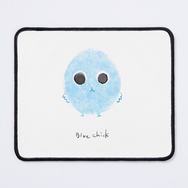 Item preview, Fluffy Blue Chick, Minimalist Pastel Blue Bird designed and sold by Red Onion.