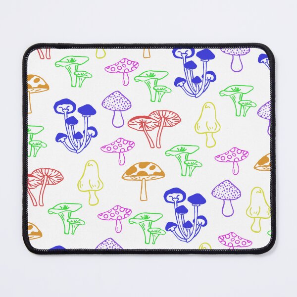 Item preview, Neon Rainbow Mushroom Pattern – Psychedelic Glow Trippy Fungi Design designed and sold by PrettyByEmmie.
