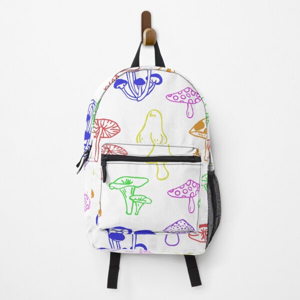 Item preview, Neon Rainbow Mushroom Pattern – Psychedelic Glow Trippy Fungi Design designed and sold by PrettyByEmmie.