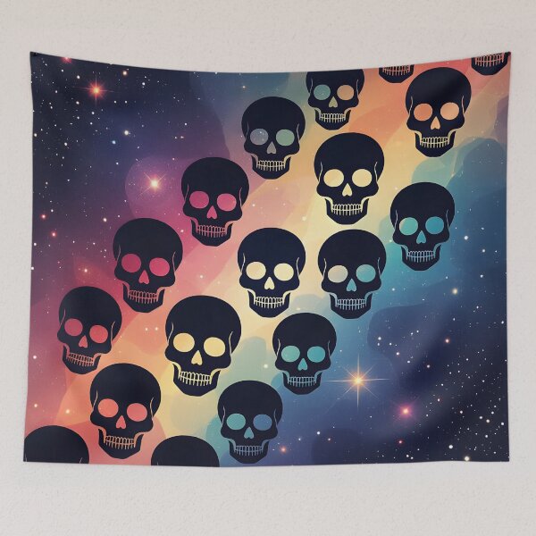 Item preview, Skulls Rainbow Celestial Nebula designed and sold by WhimsicalThredz.