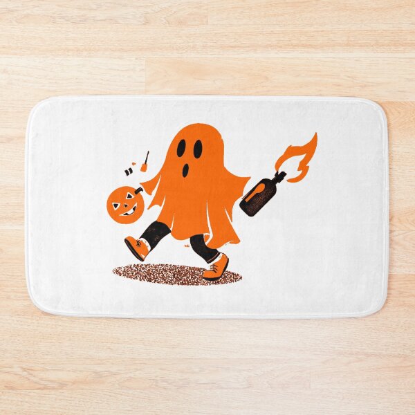 Item preview, Spooky Cute Ghost with Pumpkin and Fire – Halloween Mug designed and sold by RuweisVibes.