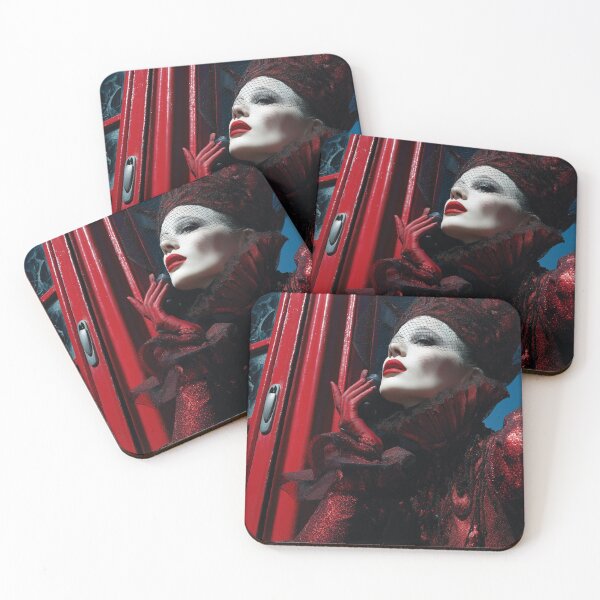 Item preview, Lady in red in London - glamorous fashion portrait designed and sold by KsaveraArt.