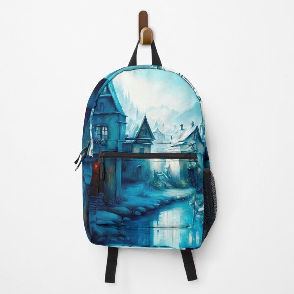 Item preview, Whimsical Winter Watercolor Town designed and sold by LanaGustavsson.
