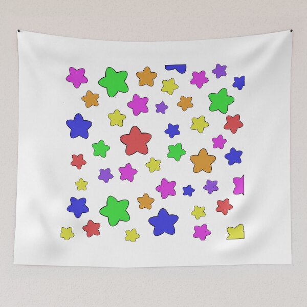 Item preview, Rainbowcore Star Pattern | Green, Pink, Red, Orange, Blue & Yellow designed and sold by PrettyByEmmie.