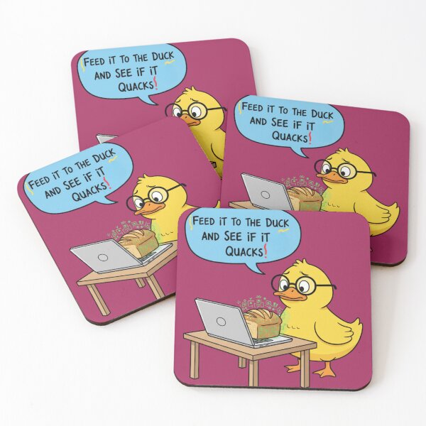 Item preview, Feed It to the Duck | Debugging Humor | Funny Programmer Art | Geeky Tech Quote designed and sold by TrackinDaTrends.
