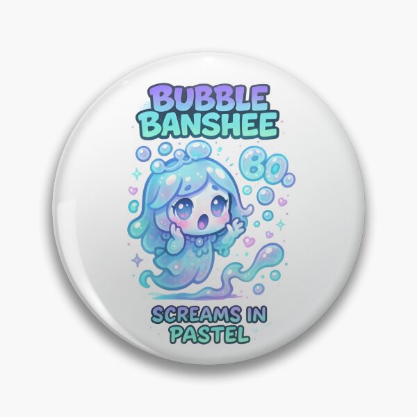 Item preview, Bubble Banshee – Pastel Kawaii Ghost Screaming in Bubbles | Cute Graffiti Spirit Art designed and sold by Snackwear Apparel.
