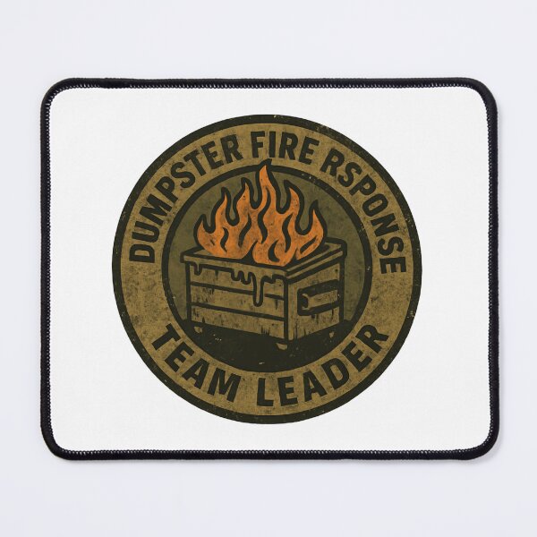 Item preview, Dumpster Fire Response Team Leader – Grunge Office Chaos Coordinator Humor designed and sold by SkeletonsDanger.