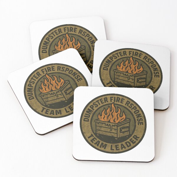 Item preview, Dumpster Fire Response Team Leader – Grunge Office Chaos Coordinator Humor designed and sold by SkeletonsDanger.
