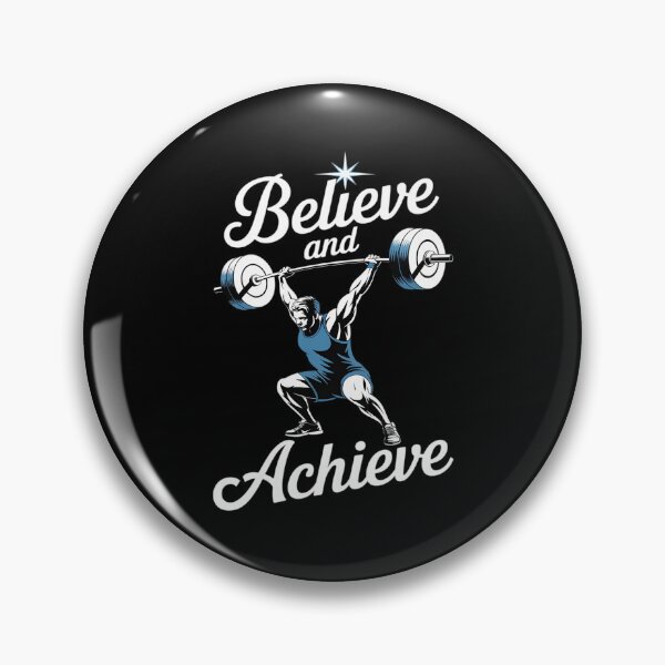 Artikelvorschau, Believe and Achieve Gym Weightlifting Motivation entworfen und verkauft von Idarmotar.