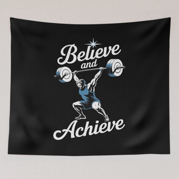 Item preview, Believe and Achieve Gym Weightlifting Motivation designed and sold by Idarmotar.