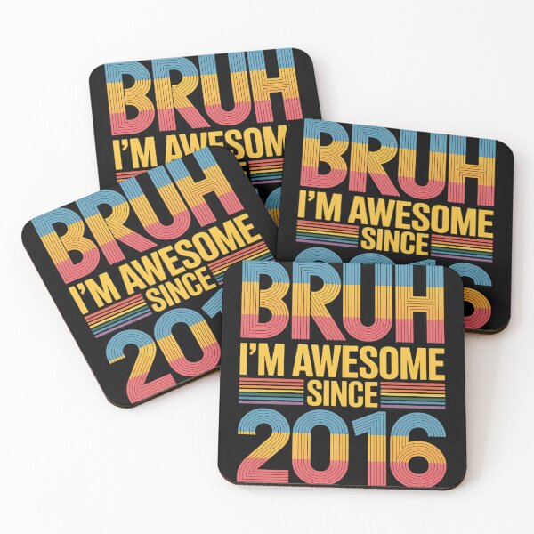 Item preview, Bruh 9th Birthday Nine 9yr BDay Awesome Since 2016  designed and sold by KonstanKoraner.