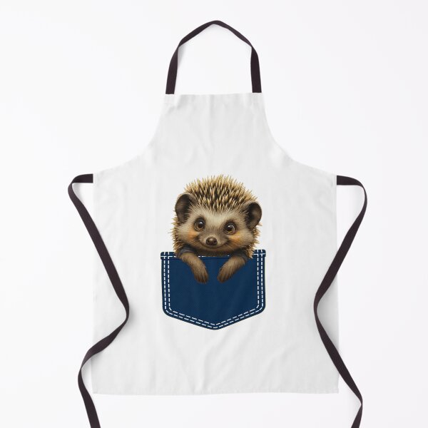 Item preview, Cute Hedgehog in Pocket - Adorable Spiky Friend Denim Design designed and sold by AleksKos.