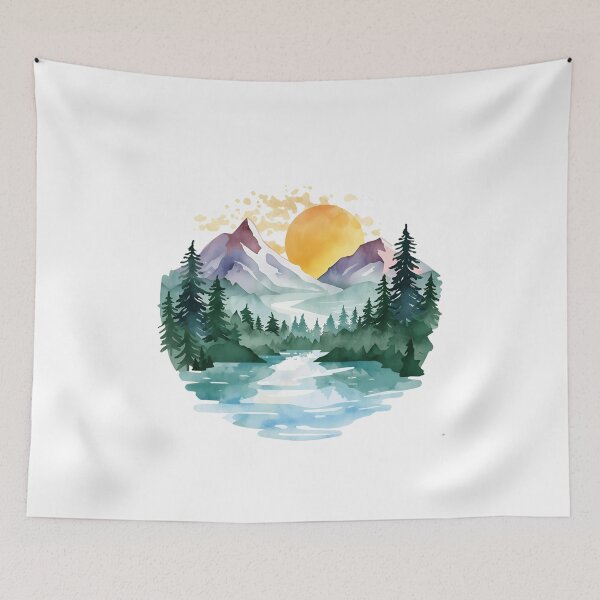 Aperçu de l'œuvre montagnes Adirondack créée et vendue par Ink-Lift Creations.