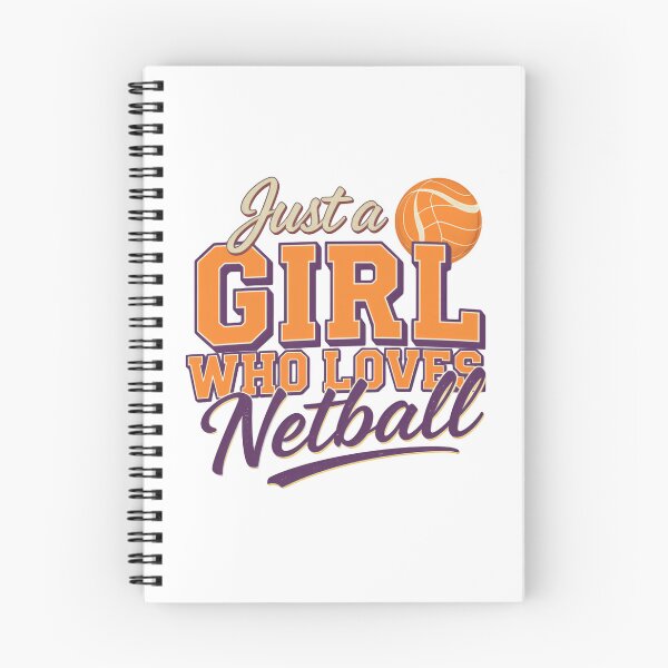 Item preview, Just a Girl Who Loves Netball sports bold motivational words designed and sold by SkeletonsDanger.