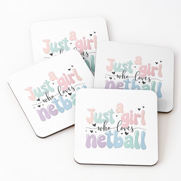 Item preview, Just a Girl Who Loves Netball - Have Fun Groovy cute Funny Sayings designed and sold by SkeletonsDanger.
