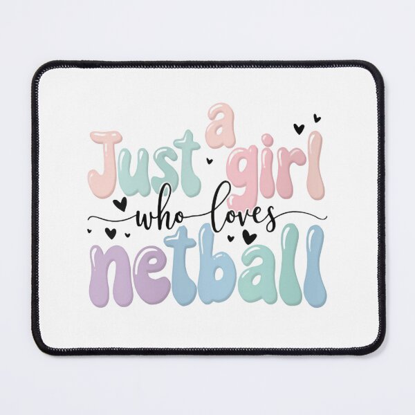 Item preview, Just a Girl Who Loves Netball - Have Fun Groovy cute Funny Sayings designed and sold by SkeletonsDanger.