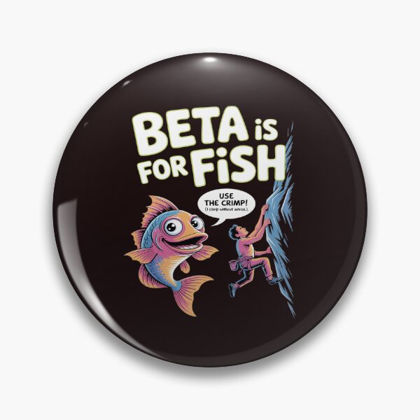 Item preview, Beta Is for Fish Climbing Humor Bubble Letter designed and sold by Idarmotar.