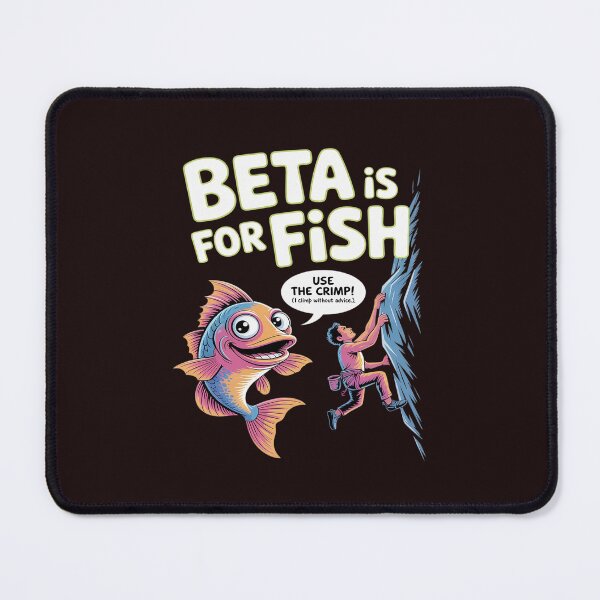 Item preview, Beta Is for Fish Climbing Humor Bubble Letter designed and sold by Idarmotar.