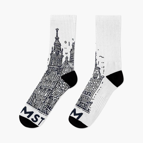 Item preview, Amsterdam Minimal Line Art – Modern Dutch City Design designed and sold by OzzFrequency.