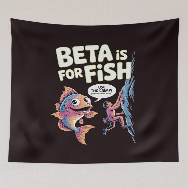 Item preview, Beta Is for Fish Climbing Humor Bubble Letter designed and sold by Idarmotar.
