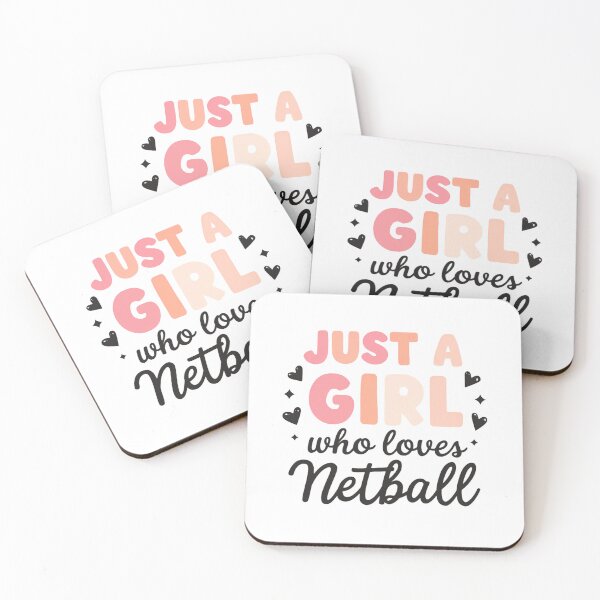 Item preview, Just a Girl Who Loves Netball Life Groovy cute Funny Sayings hearts lovers designed and sold by SkeletonsDanger.