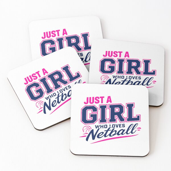 Item preview, Just a Girl Who Loves Netball - Winning Games Sporty cute pink Funny Sayings designed and sold by SkeletonsDanger.