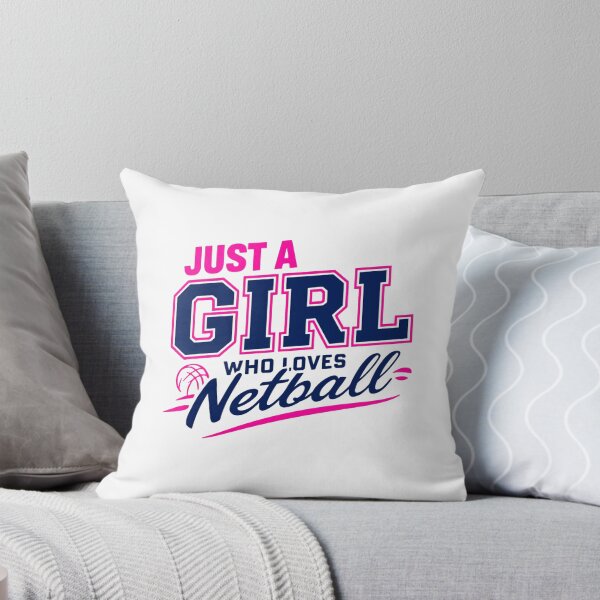 Item preview, Just a Girl Who Loves Netball - Winning Games Sporty cute pink Funny Sayings designed and sold by SkeletonsDanger.