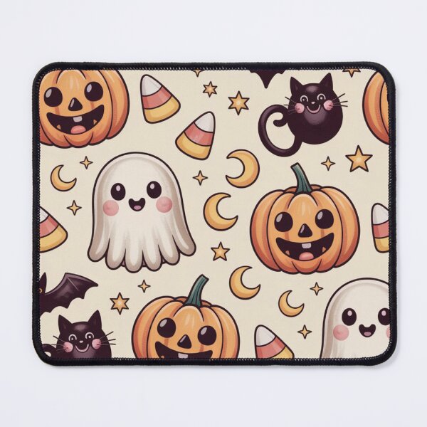 Item preview, Cute Halloween Pumpkin Ghost Pattern | Kawaii Spooky Fall Design designed and sold by graphicnew.