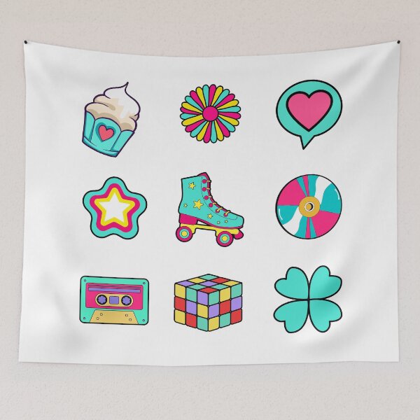 Item preview, Retro Pop Sticker Sheet – Colorful & Cute designed and sold by Arte Zen.
