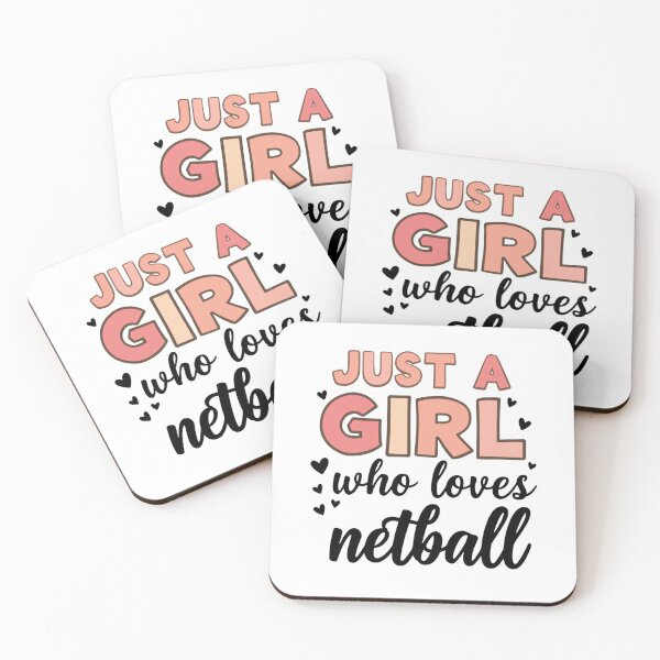 Item preview, Just a Girl Who Loves Netball Practice Retro Groovy cute pink funny sayings designed and sold by SkeletonsDanger.