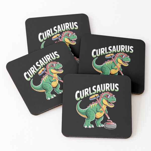 Item preview, cool Dinosaur curling T Rex curler winter Sports designed and sold by aidenpier.