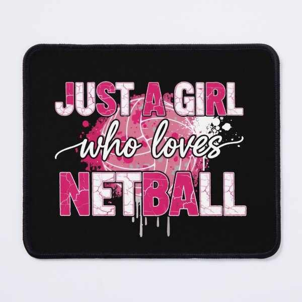 Item preview, Just a Girl Who Loves Netball and Friends Dripping pink funny sayings designed and sold by SkeletonsDanger.