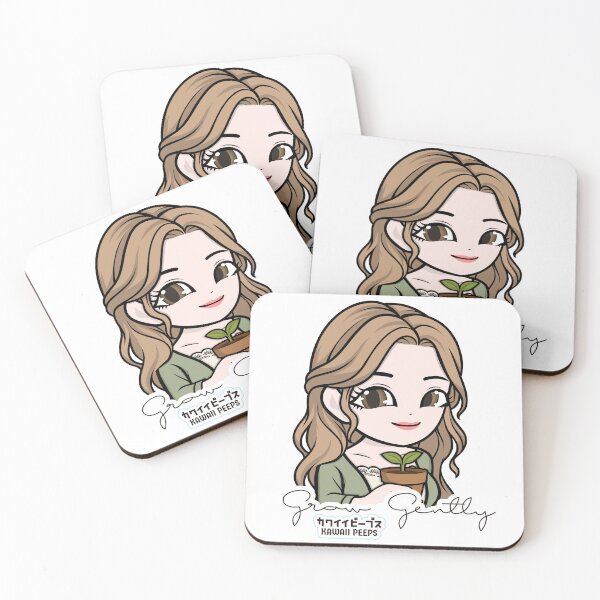 Item preview, Peaceful Kawaii "Grow Gently" Design – Soft Girl Aesthetic & Mindfulness Art designed and sold by P-L-Sardines.
