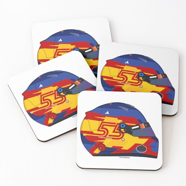 Item preview, Carlos Sainz 2025 F1 Helmet Vector Art designed and sold by Heybratan.