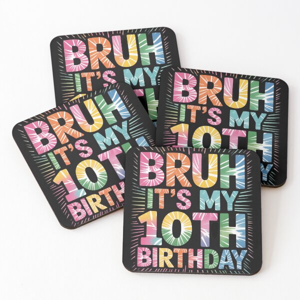 Item preview, Bruh Its My 10th Birthday Tie Dye 10 Years Old Bday Girl Boy  designed and sold by KonstanKoraner.