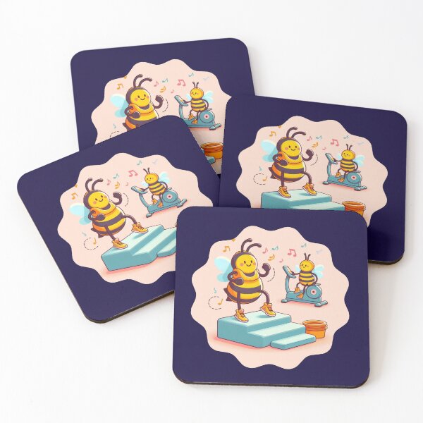 Item preview, Bee Fit Bee Happy Working Bee at the Gym Humor and Fitness Design designed and sold by DibuHumor.