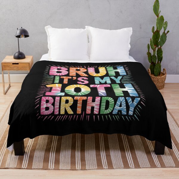 Item preview, Bruh Its My 10th Birthday Tie Dye 10 Years Old Bday Girl Boy designed and sold by KonstanKoraner.