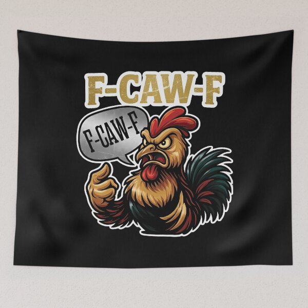Item preview, F-Caw-F Funny Angry Rooster Humor Graphic Tee designed and sold by merlinnears.
