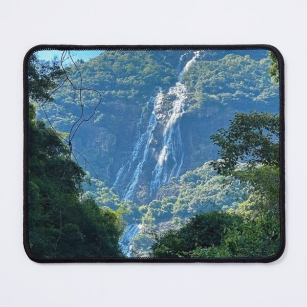 Item preview, Majestic Waterfall Surrounded by Lush Trees designed and sold by Minainthejungel.