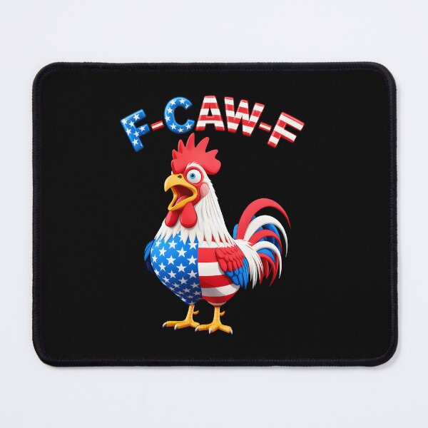 Item preview, F-Caw-F Chicken Humor Quote Rooster Meme Funny Usa Flag designed and sold by merlinnears.