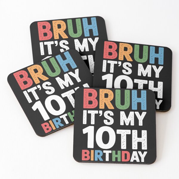 Item preview, Bruh It's My 10th Birthday, 10 Years Old Birthday Boys  designed and sold by KonstanKoraner.