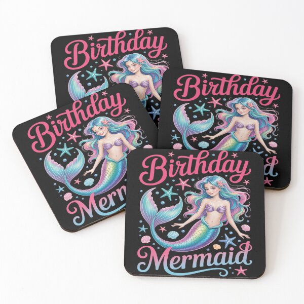 Item preview, Birthday Mermaid Party Girl Tail Matching Mermaid Squad designed and sold by PeteHomenick.